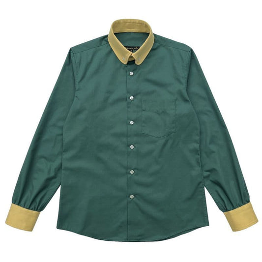 Classic Round Collar B.D.Shirts〈Green〉