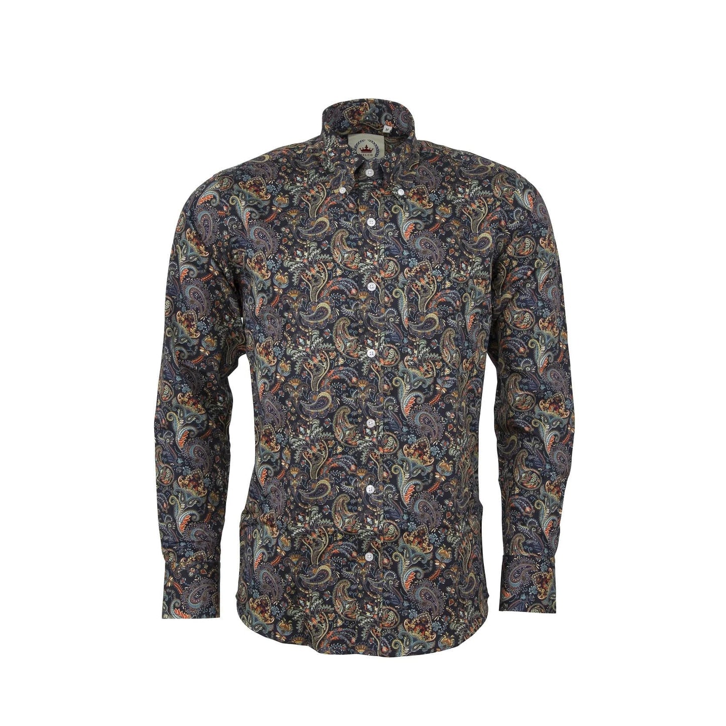 Navy Colourful Paisley Shirt