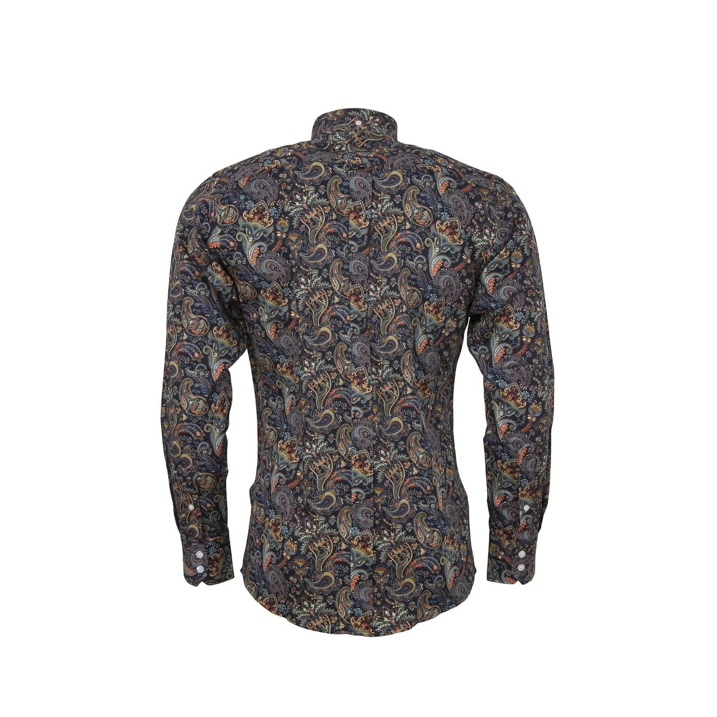 Navy Colourful Paisley Shirt