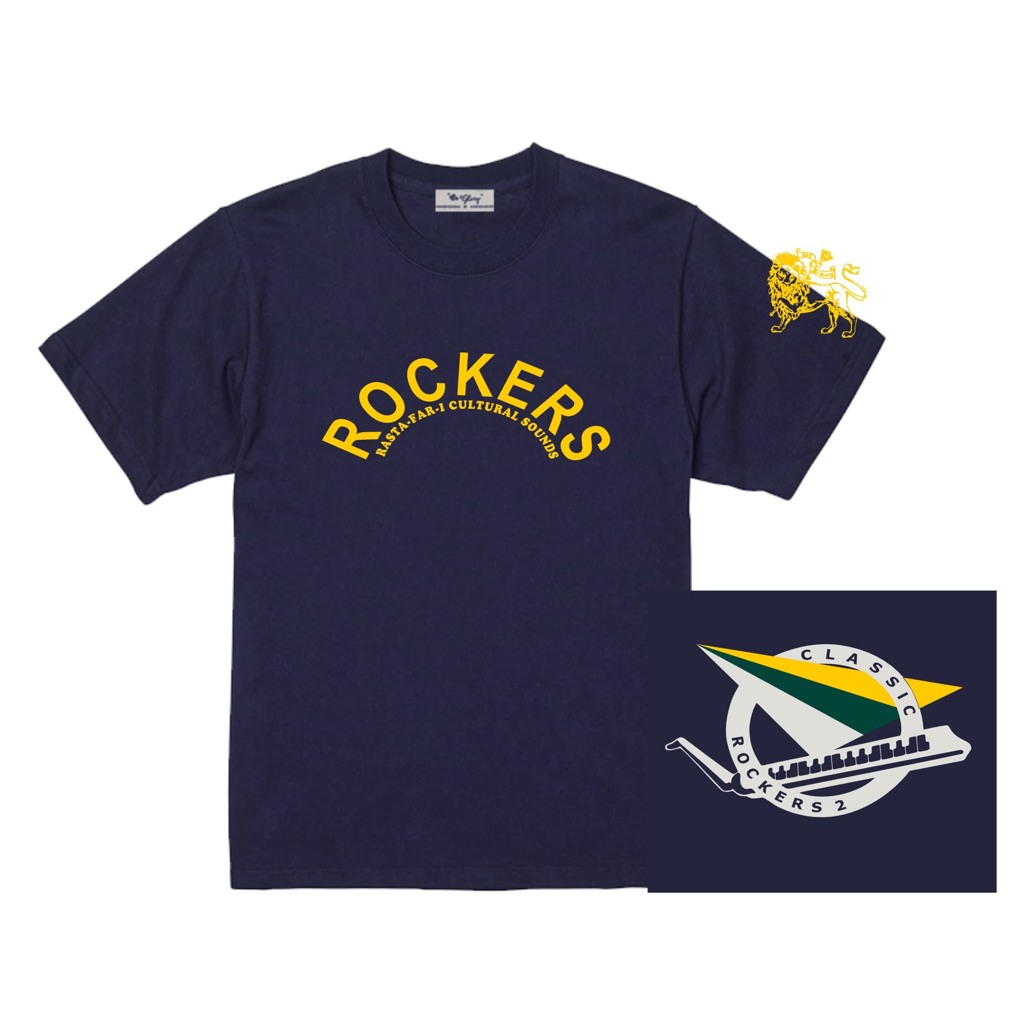 Or Glory(オアグローリー) | ROCKERS オーガスタス・パブロ REGGEA レーベル Tシャツ〈Navy〉 - Sopwith  camel